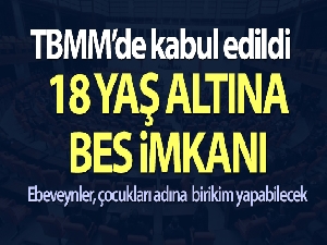 18 yaşından küçüklerin BES'e dahil edilmesini içeren teklif komisyonda kabul edildi