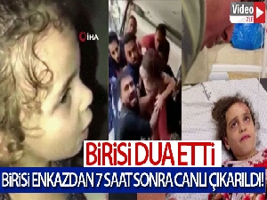 Gazze'de 7 saatin ardından 6 yaşındaki Filistinli kız enkazdan çıkarıldı