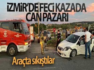 İzmir'de feci kazada can pazarı: Araçlarda sıkışan 3 kişi hastaneye kaldırıldı