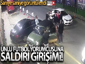 Ünlü futbol yorumcusu Uğur Karakullukçu'ya saldırı girişimi kamerada