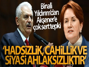 AK Parti Genel Başkanvekili Binali Yıldırım'dan Akşener'e çok sert tepki