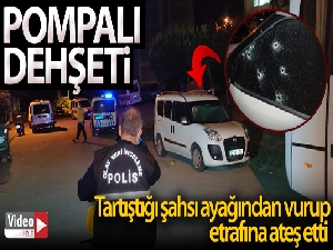 Tartıştığı şahsı ayağından vurup etrafına ateş etti