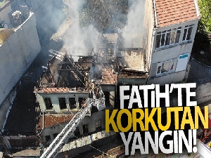 Fatih'te metruk binada yangın!