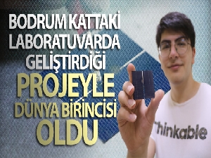 Bodrum kattaki laboratuvarda geliştirdiği projeyle dünya birincisi oldu