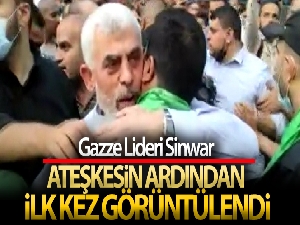 Hamas'ın Gazze Lideri Sinwar ateşkesin ardından ilk kez görüntülendi