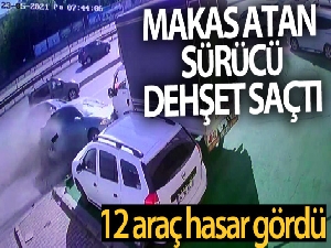 Avcılar'da makas atan sürücü dehşet saçtı, 12 araç hasar gördü
