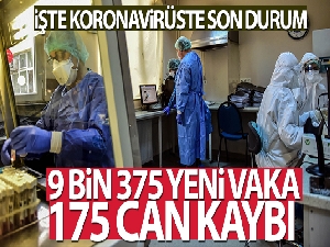 Türkiye'de son 24 saatte 9.375 koronavirüs vakası tespit edildi