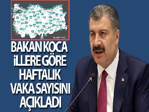 Bakan Koca, illere göre haftalık koronavirüs vaka sayısını açıkladı