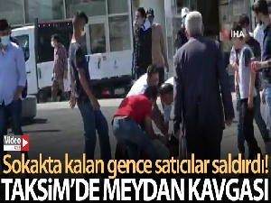 Taksim'de kavga kamerada