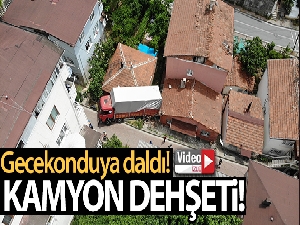 İstanbul'da kamyon dehşeti kamerada: Gecekonduya daldı