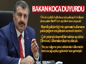 Sağlık Bakanı Koca'dan önemli açıklamalar