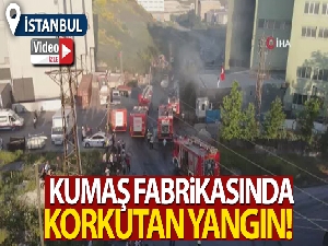 Arnavutköy'de kumaş fabrikasında korkutan yangın