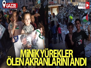 Filistinli çocuklar, İsrail saldırılarında ölen akranlarını andı