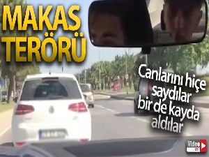 Araçla makas atıp kayda aldılar
