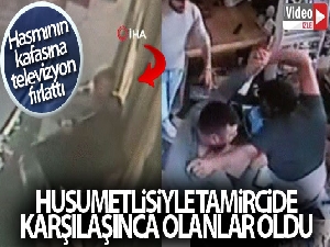 Avcılar'da bir kişi hasmının kafasına televizyon fırlattı