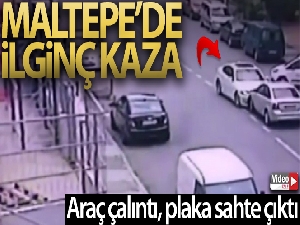 Maltepe'de çalıntı araçla kazaya karıştı, hızla kaçmaya başladı