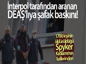 İnterpol tarafından aranan DEAŞ'lıya şafak baskını