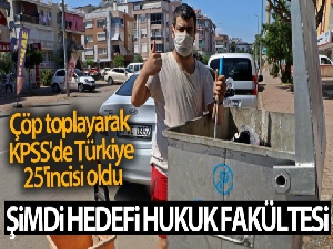Çöp toplayarak KPSS'de Türkiye 25'incisi oldu, şimdi hedefi Hukuk Fakültesi