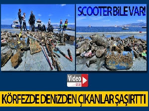 Körfezde denizden çıkanlar şaşırttı: Scooter bile var