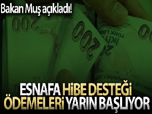 Esnafa hibe desteği ödemeleri yarın başlıyor