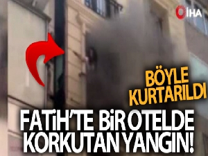 Fatih Laleli'de bir otelin saunasında yangın!