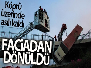 Hızını alamayınca facianın eşiğinden döndü