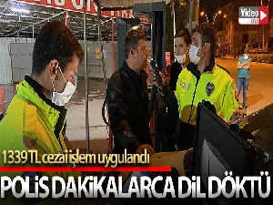Polis ekipleri alkollü sürücüye dakikalarca dil döktü