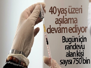 40 yaş üzeri aşılama devam ediyor: “Bugün için randevu alan kişi sayısı 750 bin”
