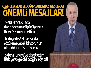 Cumhurbaşkanı Erdoğan: 'S-400 konusunda daha önce ne düşünüyorsak, Biden'a aynısını ilettim'