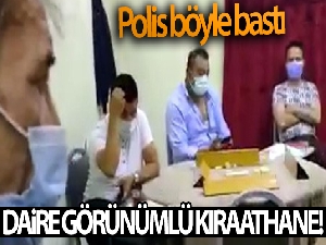 Daire görünümlü kıraathaneye polis baskını