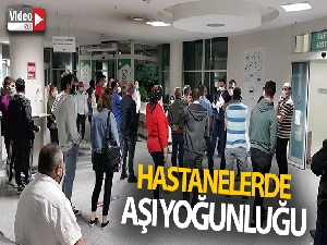 Aşı programına dahil edilenlerle hastanede aşı yoğunluğu yaşanıyor
