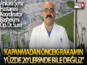 Başhekim Op. Dr. Surel: 'Şu anda kapanmadan önceki rakamın yüzde 20'lerinde bile değiliz'