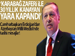 Cumhurbaşkanı Erdoğan Azerbaycan Meclisi'nde