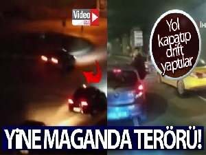 Asker uğurlamasında yol kapatıp drift yapan magandalar kamerada