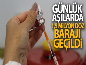 Bakan Koca: 'Günlük aşılarda 1,5 milyon doz barajı geçildi'