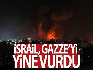İsrail savaş uçakları yeniden Gazze'yi vurdu