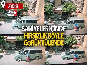 Saniyeler içinde araçtan cep telefonunu çaldı
