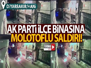 AK Parti Hani ilçe binasına molotoflu saldırı