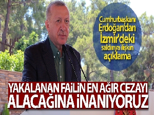 Cumhurbaşkanı Erdoğan: 'Yakalanan failin ilişkileri ortaya çıkarılarak en ağır cezayı alacağına inanıyoruz'