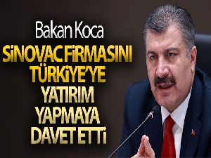 Sağlık Bakanı Koca, Sinovac firmasını Türkiye'ye yatırım yapmaya davet etti
