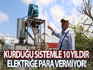 Kurduğu sistemle 10 yıldır elektriğe para vermiyor