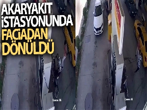 Akaryakıt istasyonunda faciadan dönüldü!