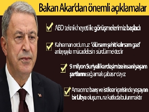 Bakan Akar: 'ABD teknik heyeti ile görüşmelerimiz başladı'