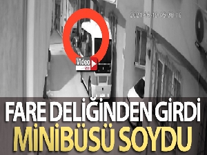 Fare deliğinden girdi, minibüsü soydu