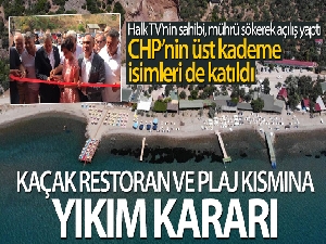 Assos'ta kaçak restoran ve plaj kısmına yıkım kararı