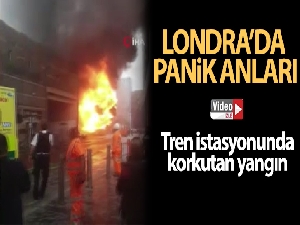 Londra'da tren istasyonunda korkutan yangın