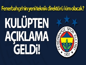Fenerbahçe'den teknik direktör açıklaması