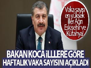 Bakan Koca illere göre haftalık vaka haritasını açıkladı