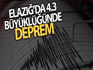 Elazığ'da 4.3 büyüklüğünde deprem