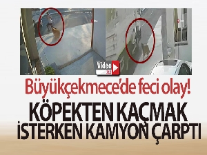Büyükçekmece'de feci olay! Köpekten kaçmak isterken kamyon çarptı